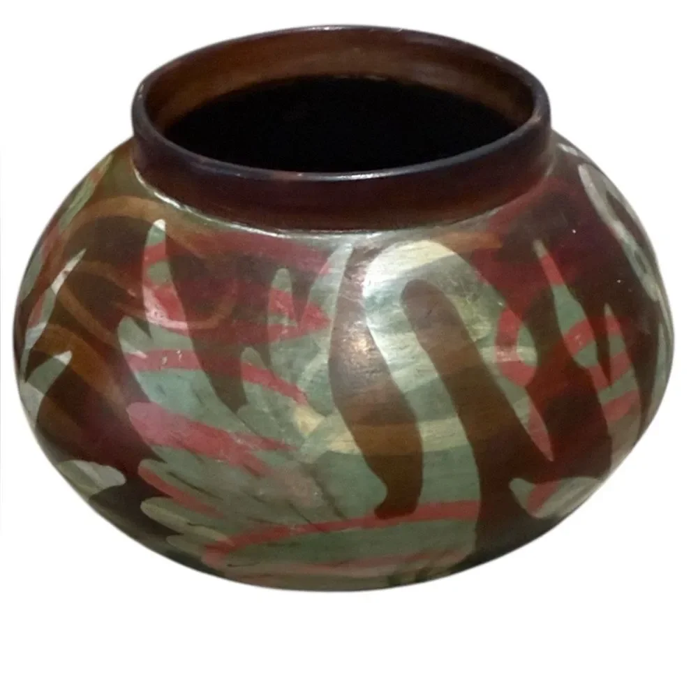 Vintage Peruvian Chulucanos Pottery Swan Vase Artist Signed